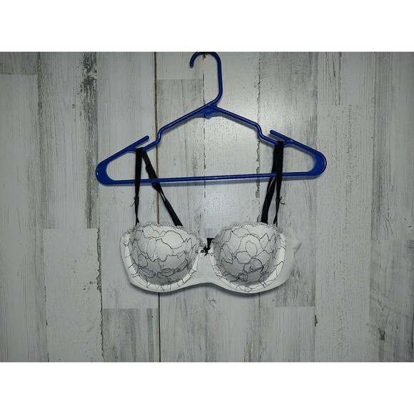 Victoria's Secret Other - Victoria's Secret Bra Very Sexy Woman 34C Balconet Underwire Lace White Black
